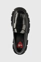 Kožené mokasíny Love Moschino čierna JA10045G1HIB0000