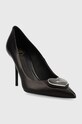 Love Moschino szpilki skórzane JA10139G1HIE0000 czarny AW23