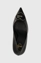 Love Moschino szpilki skórzane czarny JA10139G1HIE0000