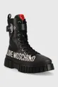 Δερμάτινες μπότες Love Moschino μαύρο