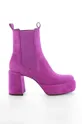 ροζ Σουέτ μπότες τσέλσι Kennel & Schmenger Clip Γυναικεία