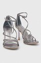 Guess sandali in pelle AXEN2 FL7A2X.SAT03.PEWTE argento AW23