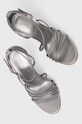 Guess sandali in pelle AXEN2 argento FL7A2X.SAT03.PEWTE