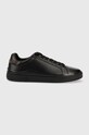 Шкіряні кросівки Guess FL7BNN LEA12 пласка чорний FL7BNN.LEA12.BLKBR
