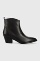 Кожаные полусапоги Guess FL7BOY LEA10 без утепления чёрный FL7BOY.LEA10.BLACK
