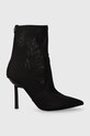 Guess botine CIDNI2 peste 8 cm negru FL7C2N.FAB10.BLACK