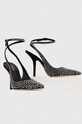 Guess pantofi cu toc FL7ESA SAT05 FL7ESA.SAT05.BLACK negru AW23