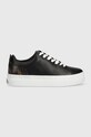 Guess sneakersy GIANELE płaska czarny FL7GNL.ELE12.BLACK