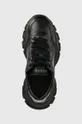 μαύρο Δερμάτινα αθλητικά παπούτσια Guess FL7MSS LEA12