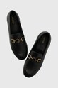 Guess mokasyny skórzane MARTYA płaski czarny FL7MTY.LEA14.BLACK