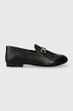 Guess mokasyny skórzane MARTYA FL7MTY.LEA14.BLACK czarny AW23
