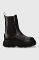 Кожаные полусапоги Weekend Max Mara Calamai без утепления чёрный 2357960132600.BLACK