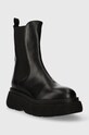 Кожаные полусапоги Weekend Max Mara Calamai 2357960132600.BLACK чёрный AW23