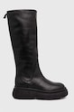 Weekend Max Mara stivali in pelle Flou non isolato nero 2357960134600.BLACK