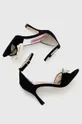 čierna Semišové sandále Custommade Ashley Pearl Bow