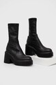 Kožené členkové topánky AGL TIGGY STRETCH D263522PGK06891013 čierna AW23