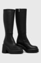 AGL kozaki skórzane TIGGY HIGH D263529PGKK0011013 czarny AW23
