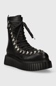 AGL workery skórzane DROMO D751501PGKI0121013 czarny AW23