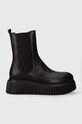 AGL ghete chelsea de piele PENELOPE 5-8 cm negru D751546PGKI0121013
