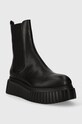 AGL ghete chelsea de piele PENELOPE D751546PGKI0121013 negru AW23