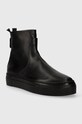 AGL botki skórzane MEGHAN BOOTIE D925503PGKV0191013 czarny AW23