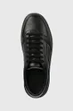 μαύρο Δερμάτινα αθλητικά παπούτσια Guess FL7SIL LEA12