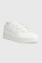 Δερμάτινα αθλητικά παπούτσια Guess FL7SIL LEA12 λευκό