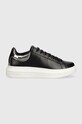Guess sneakersy skórzane VIBO syntetyczny czarny FL7VIB.LEA12.BLKGU