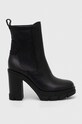 Gležnarji Guess XENO Imitacija zrnatega usnja črna FL7XNO.ELE10.BLACK