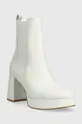 Guess stivaletti chelsea in pelle WILEY bianco