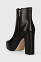 Обувки Кожени боти Guess TEMELA FL7TML.LEA10.BLACK черен