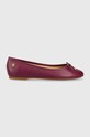 Lauren Ralph Lauren baleriny skórzane Jayna fioletowy 802824650019.500