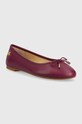 Lauren Ralph Lauren baleriny skórzane Jayna 802824650019.500 fioletowy AW23