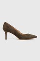 Lauren Ralph Lauren szpilki zamszowe Lanette 5-8 cm zielony 802709652008.300