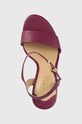 Шкіряні сандалі Lauren Ralph Lauren Gwen фіолетовий 802836571004.500