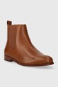 Kožené kotníkové boty Lauren Ralph Lauren Brylee 802908354002.270 hnědá AW23