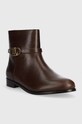 Kožené kotníkové boty Lauren Ralph Lauren Briela 802912273003.200 hnědá AW23