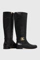 Obuv Kožené čižmy Lauren Ralph Lauren Bridgette 802908350002.001 čierna