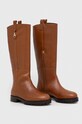 Kožené kozačky Patrizia Pepe 8Y0052.L078.B757 hnědá AW23