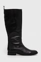 Patrizia Pepe bőr csizma nem szigetelt fekete 8Y0053.L078.K103