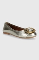 Usnjene balerinke Kurt Geiger London Mayfair Ballerina srebrna