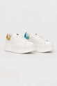 Kožené tenisky Kurt Geiger London Laney Pumped 9991919109.WHITE bílá AW23
