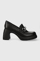 Karl Lagerfeld bőr flip-flop ASTRAGON magas fekete KL33830.000