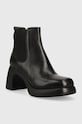 Kožené kotníkové boty Karl Lagerfeld ASTRAGON KL33840.000 černá AW23