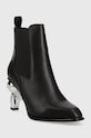 Kožené topánky chelsea Karl Lagerfeld IKON HEEL KL39060.000 čierna AW23