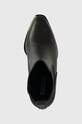 Karl Lagerfeld ghete chelsea de piele IKON HEEL negru KL39060.000