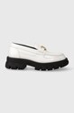 Karl Lagerfeld mocasini de piele PRECINCT KL piele patentata alb KL43823.011
