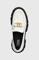 Karl Lagerfeld mocasini de piele PRECINCT KL alb KL43823.011