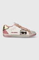 Karl Lagerfeld sneakersy skórzane SKOOL skóra zamszowa multicolor KL60136G.11P