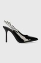 Karl Lagerfeld stilettos de piele SARABANDE calcai expus negru KL30908.1BP